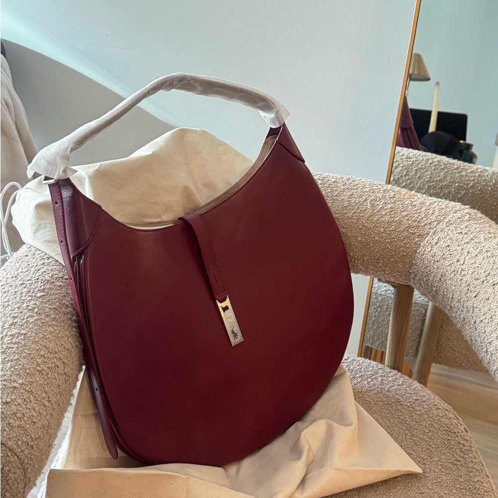 Ralph Lauren Burgundy POLO ID Bag